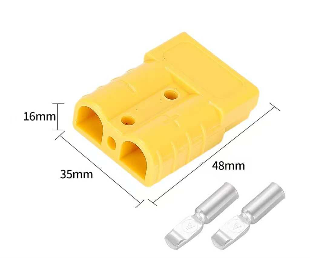 Homepik Co 6 Pack Coloured 50A Anderson Style Plug Connectors &ndash; 2 Blue, 2 Red, 2 Yellow with Copper Contacts | Heavy Duty 12V-24V DC Power Connector Kit for Caravan, Solar, Camping, 4WD image number 1