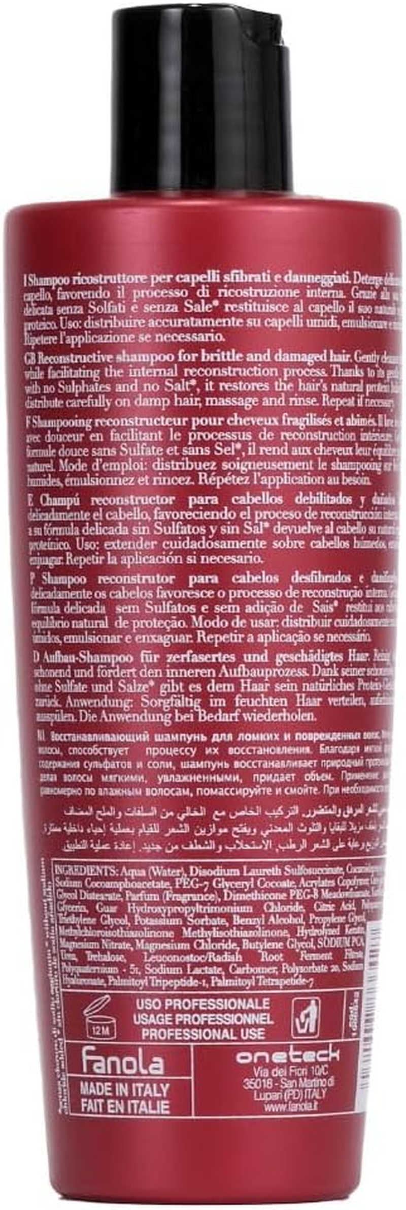 Fanola PH 5.5 Botolife Reconstructive Shampoo 300 Ml image number 1