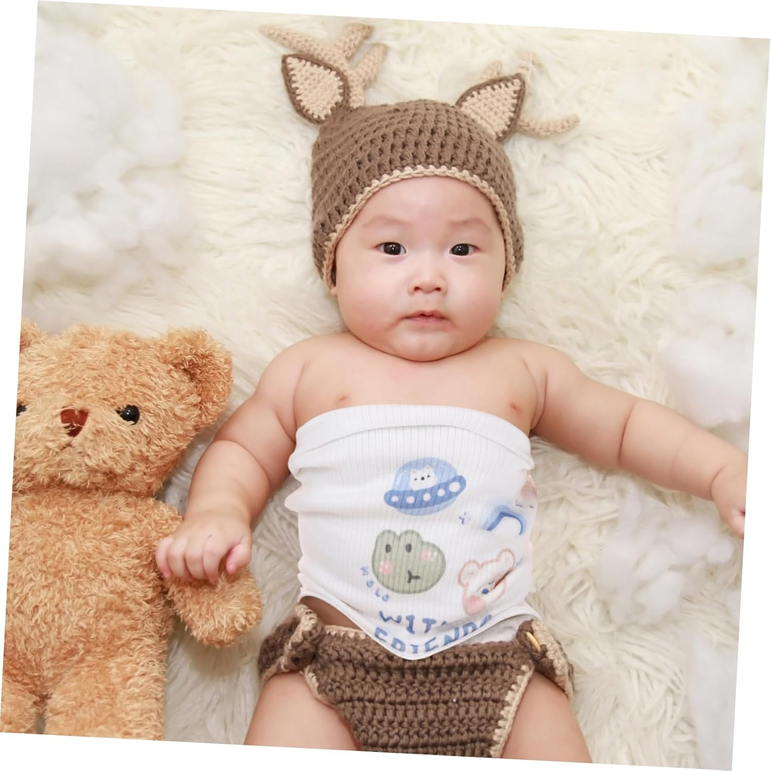 2Pcs Cotton Belly Bands Newborn Abdomen Protectors Soft Double Seamless Navel Belts for Boy Girl Comfortable Warmth for Colic Relief and Digestive Support image number 5