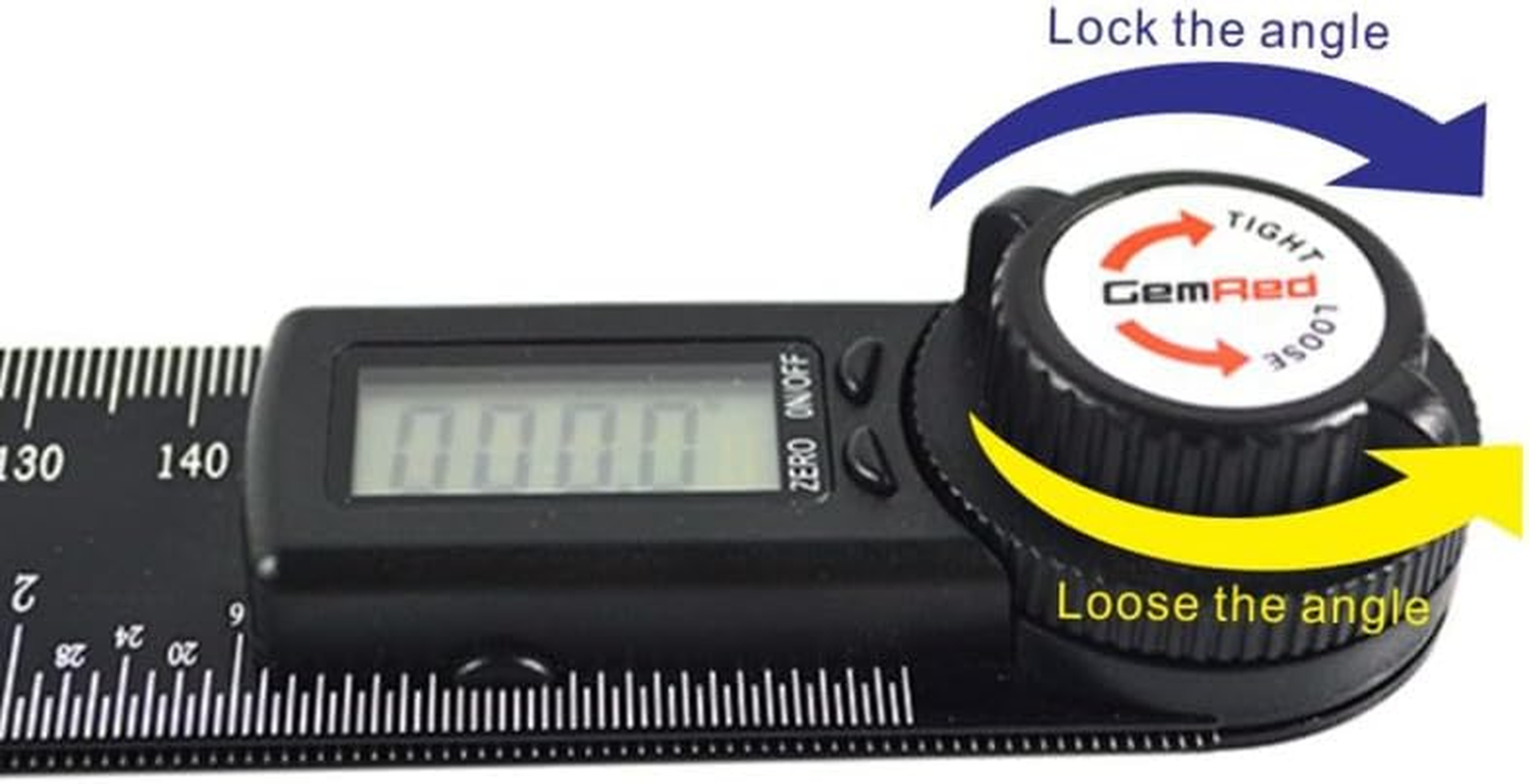 Gemred 82305 Digital Protractor (Aluminum)