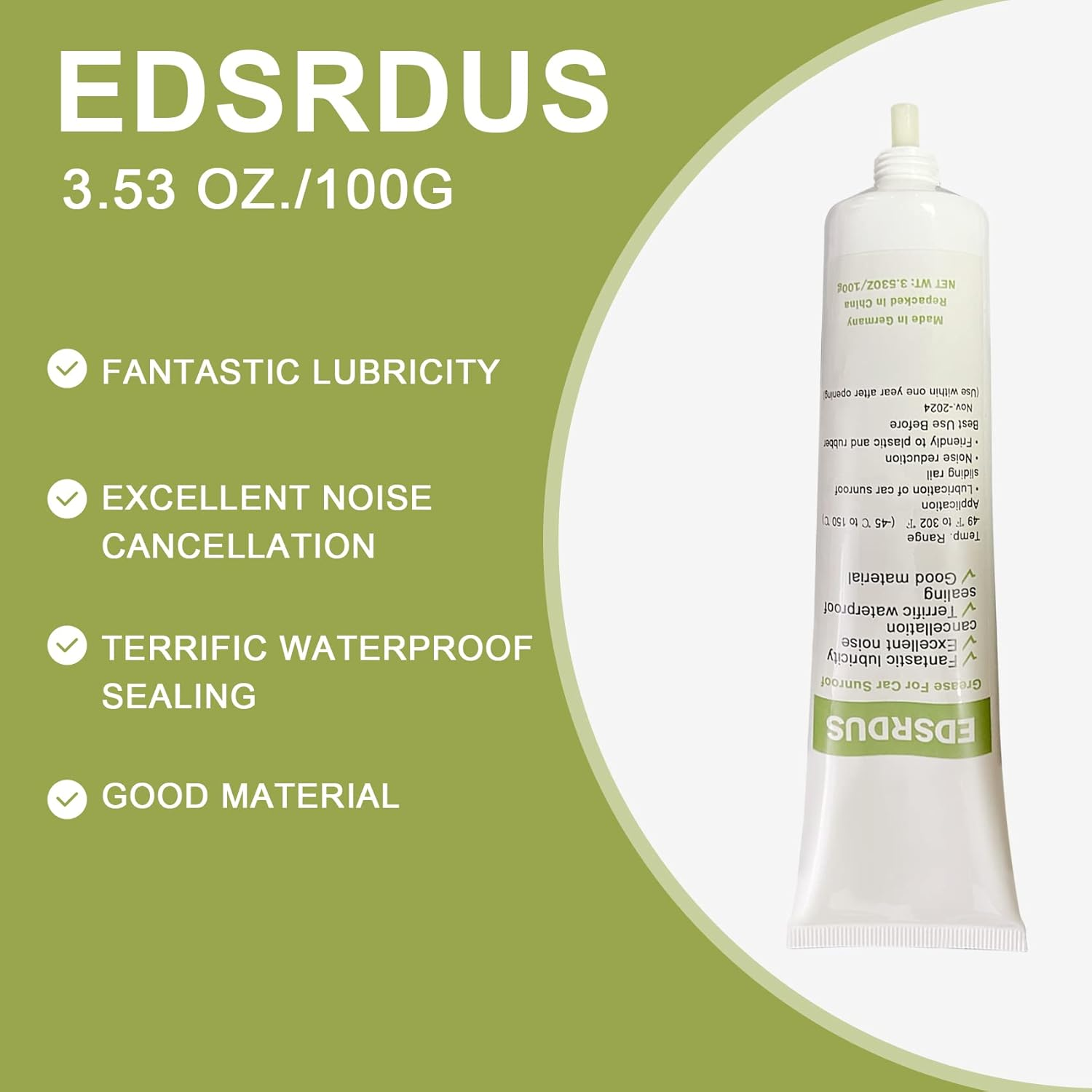 EDSRDUS Automobile Sunroof Grease 3.5OZ for Greasing & Cleaning the Track on the Car Sunroof & Reducing Noise Prolong the Life image number 1