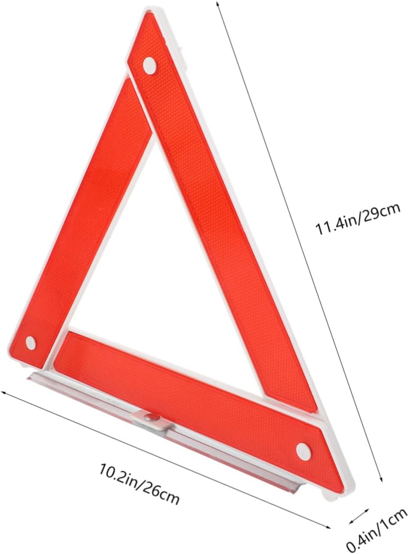 Foldable Roadside Triangle Warning Sign High Visibility Emergency Safety Reflective Car Road Safety Kit Metal and Plastic Construction for Quick Setup image number 4