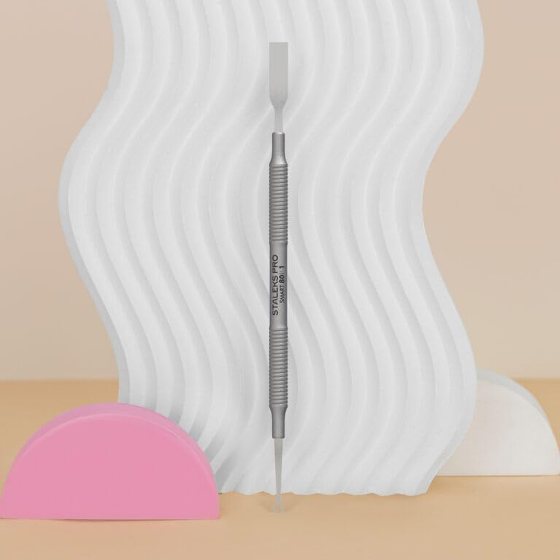 Cuticle Pusher Manicure Straight Flat + Loop Pusher SMART 80/1 Staleks Pro Pedicure Spatula image number 3