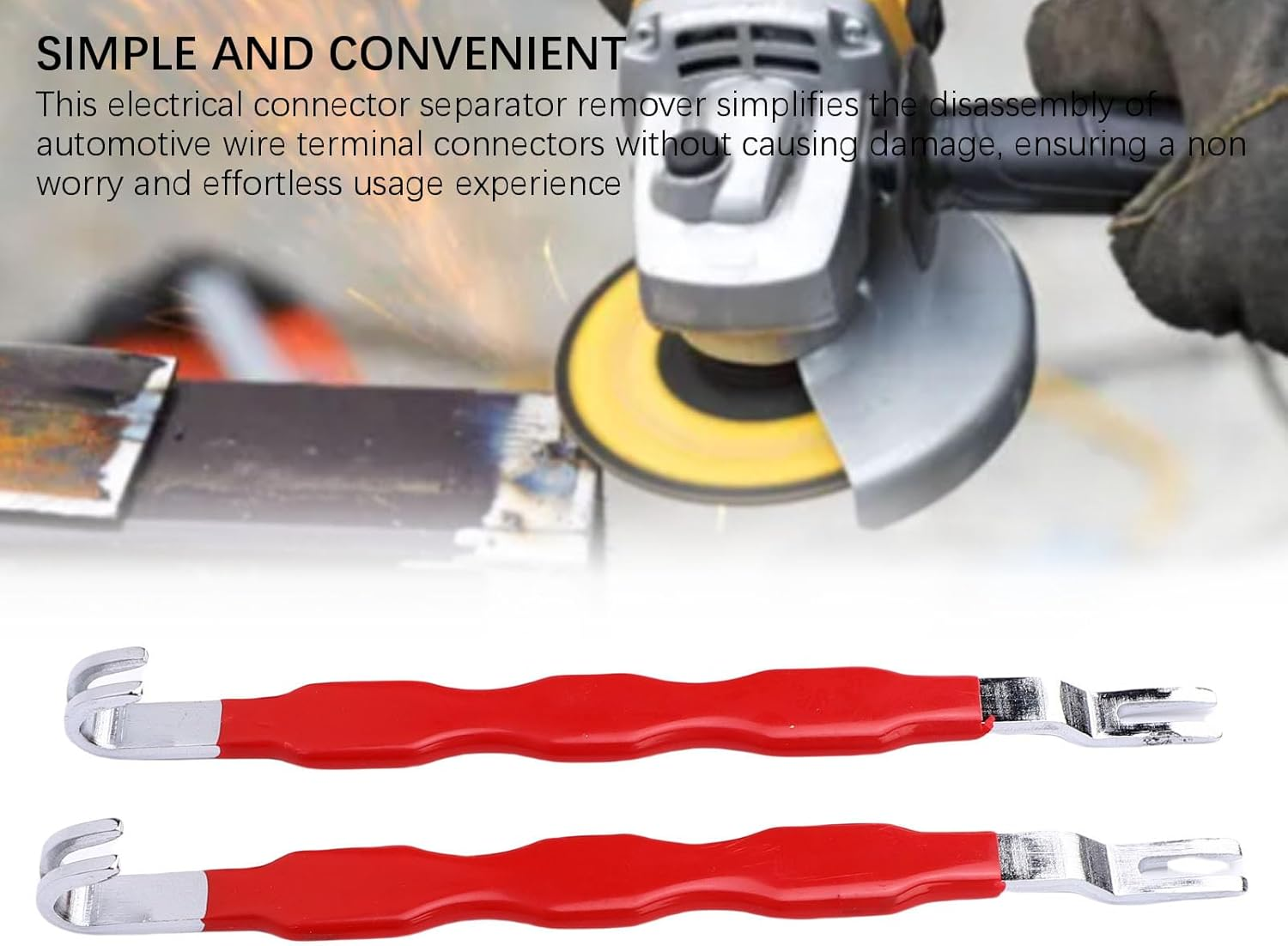 Denash 2PCS Electrical Disconnect Pliers 13120, Automotive Terminal Connector Remover Tool, Connector Plug Pliers Universal Fit for Cars Trucks image number 4