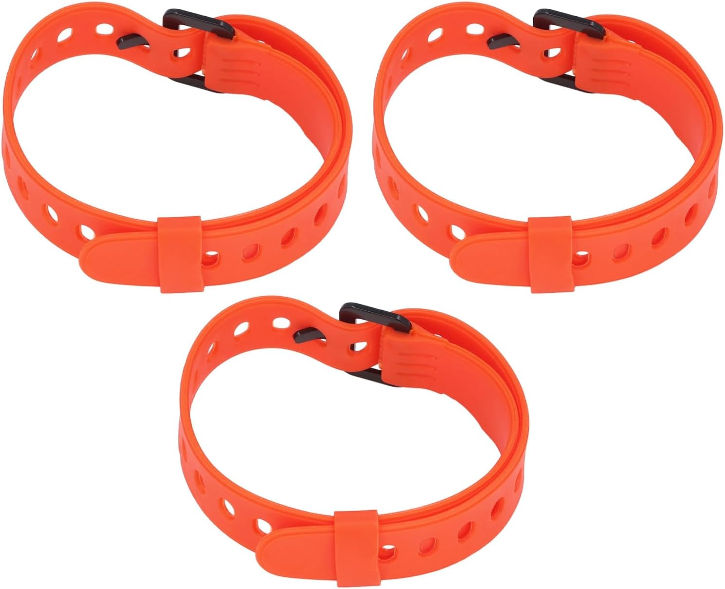 Tension Straps, Lightweight Multi Purpose Securing Sturdy Buckle 3Pcs Rubber Lashing Straps for Camping Gear (Orange) image number 1