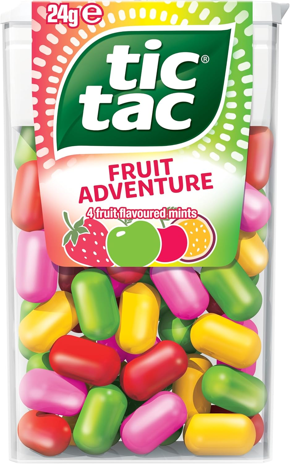 Tic Tac Fruit Adventure Mints, Bulk Hard Candy Mints, On-The-Go Refreshment, 24 Packs (24G Each) image number 6