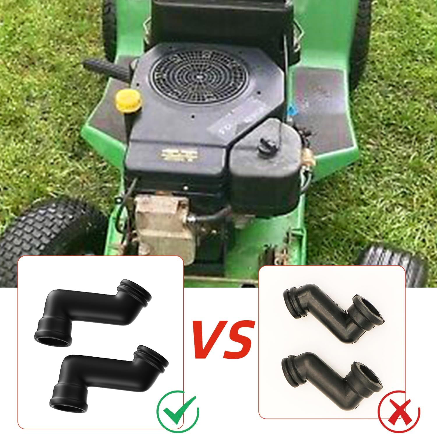 Deawater 3Pcs Black Plastic, Rubber Breather Tube Replaces Old # 280100, 692253 image number 6