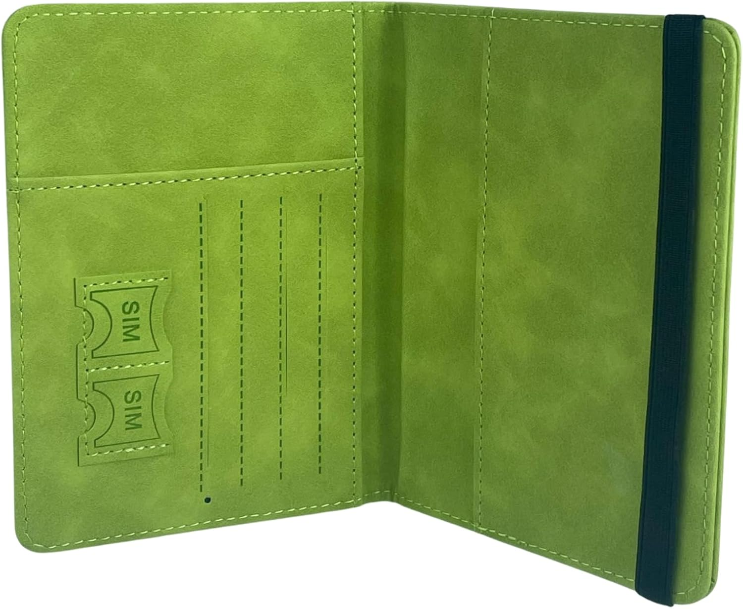 RFID Blocking Passport Holder - PU Leather Travel Wallet with Strap Band, ID Card & Credit Card Slots, Travel Organizer (Multiple Colors) (Black) image number 1