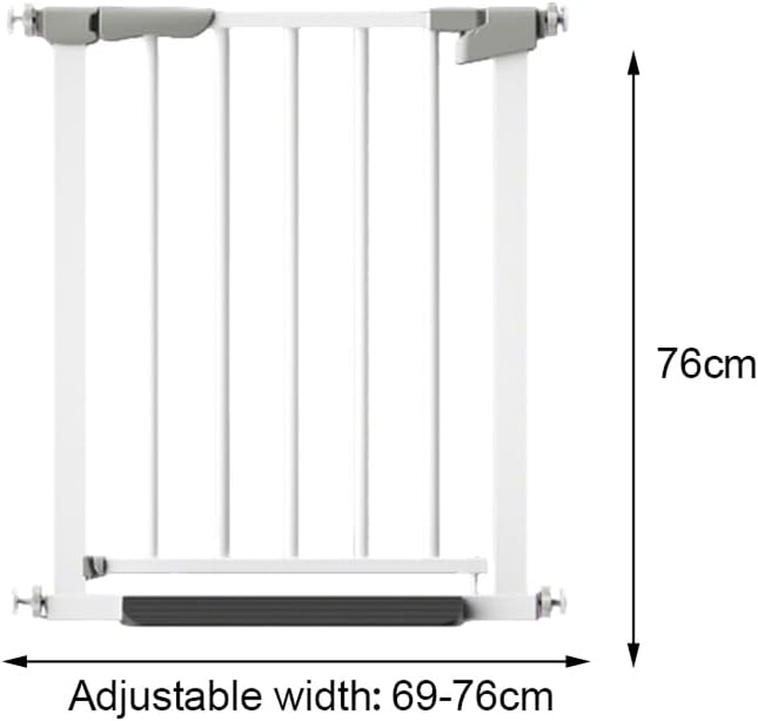 Pet Security Gate, Tall White Pet Gate, Extra Tall and Wide Child Door, Baby/Dog Gateway, Auto Close Safty Phylum Easy Walk Thru Wide Safety Phylum for Dog, White image number 3