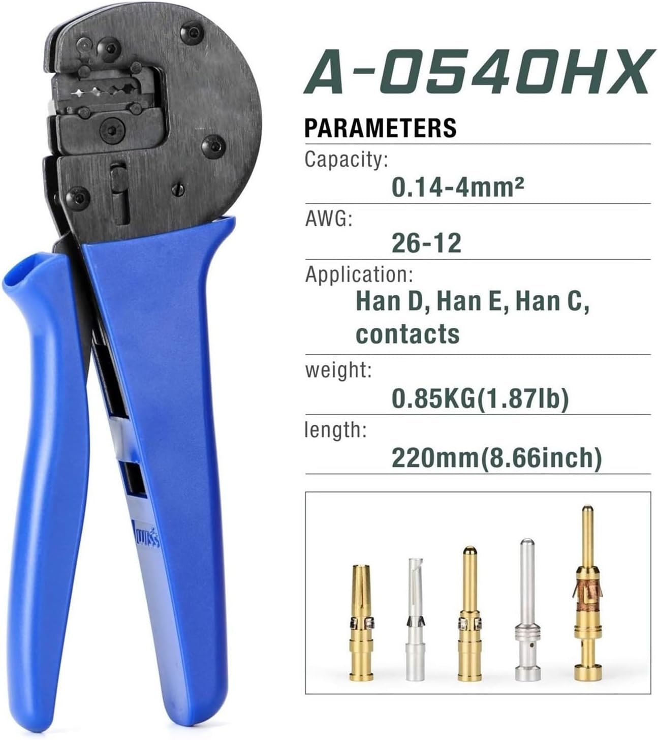 Zqnaznfderatchet Crimping Tool, Crimping Tool Ratchet Crimper image number 5