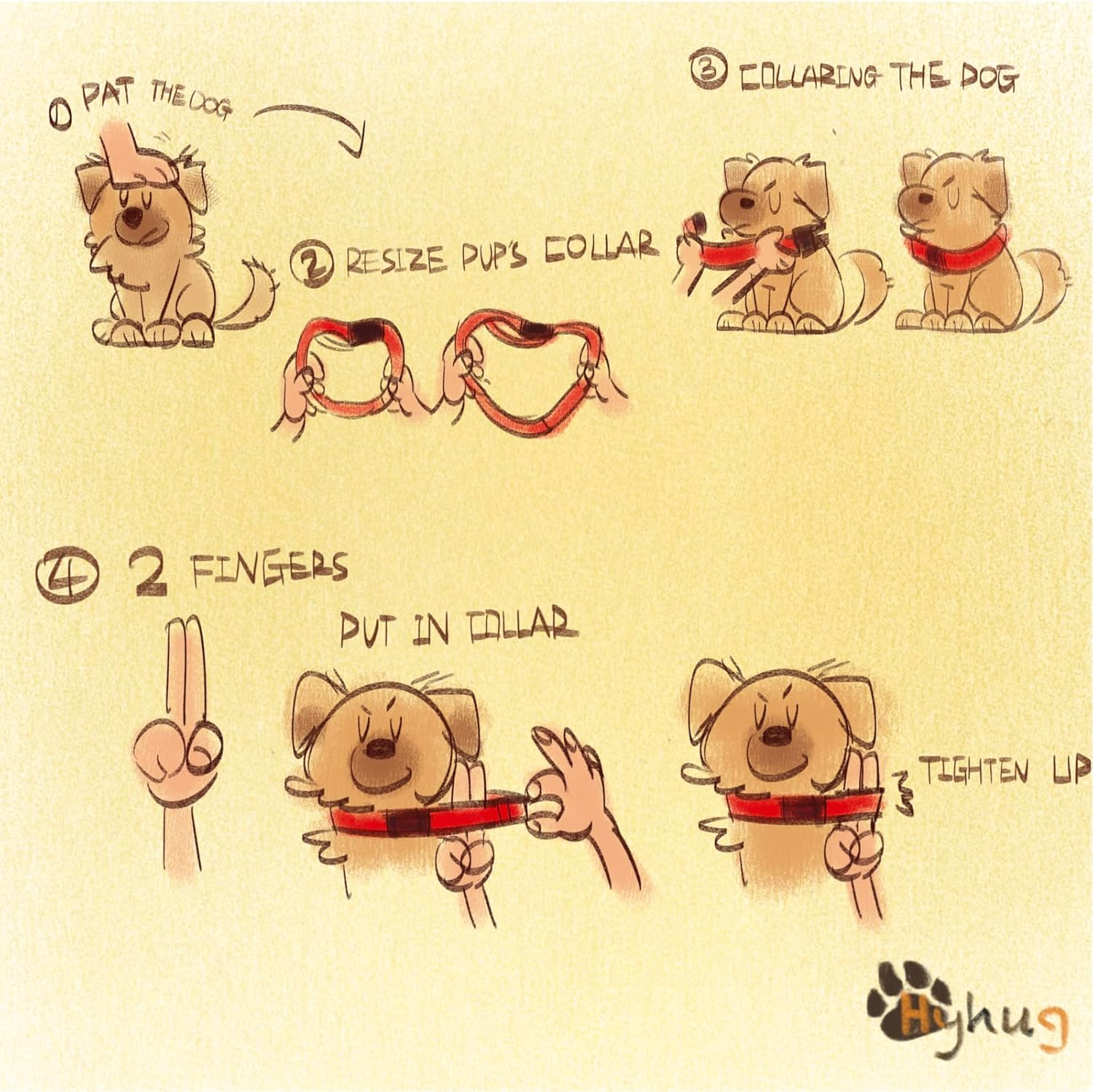 Hyhug Dog Collar with Quick Release Buckle, Heavy Duty Nylon, Basic Collar for Medium Dogs Daily Use Walking Jogging(Medium, Black) image number 2