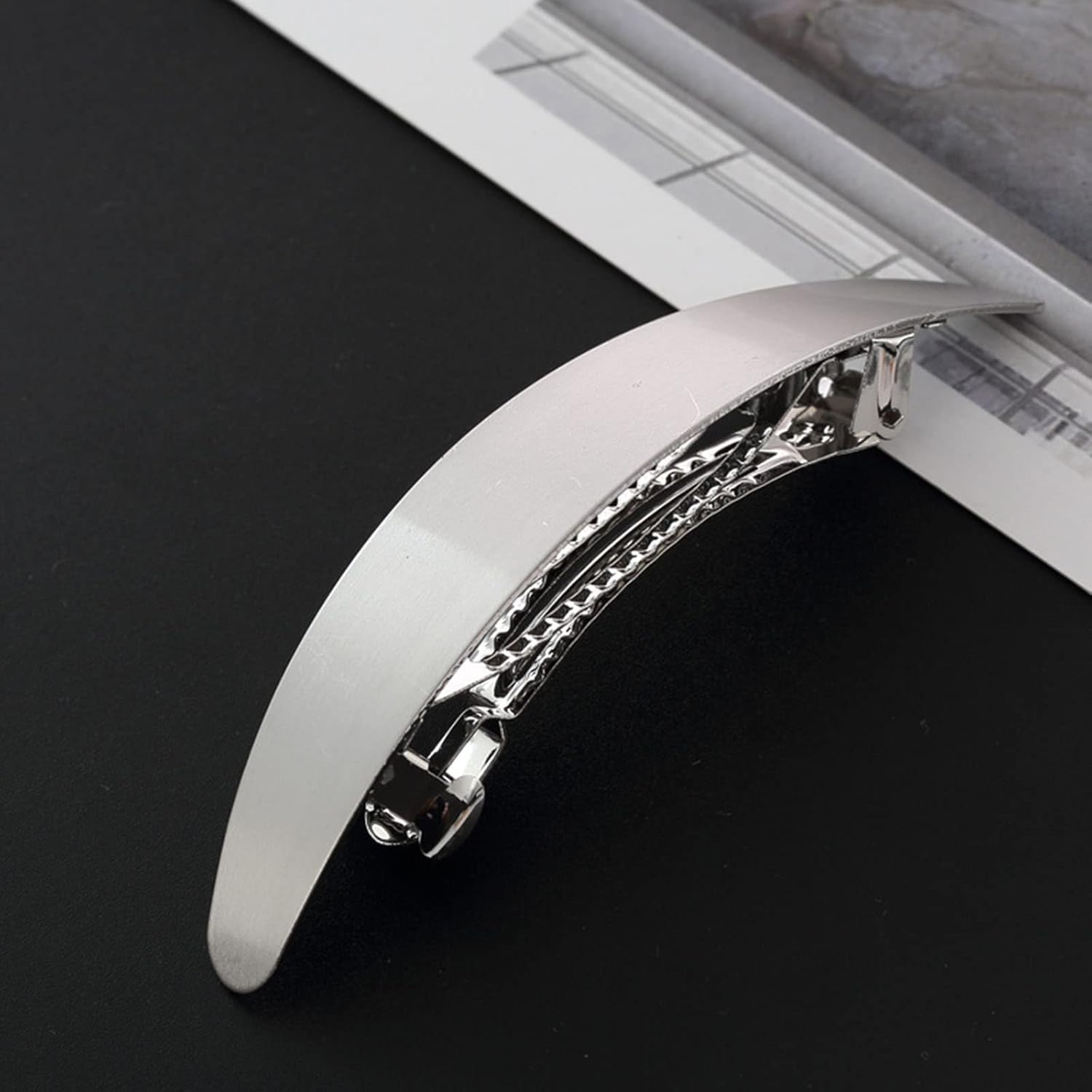 Wendalern Snap Hair Pin Clip Silver Bun Hair Clip Metal Hair Holder Clips Minimalist Hair Clips Decorative Hair Accessories for Women and Girls - Gold image number 6