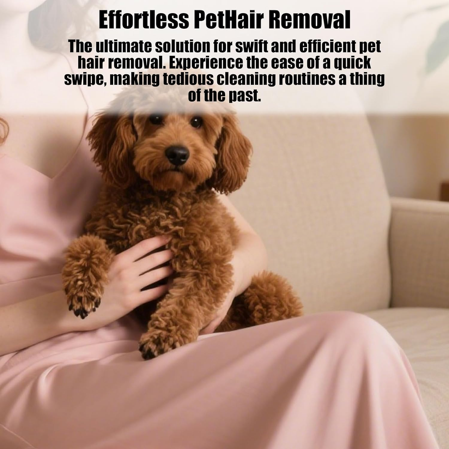 RIBHNXHI Pro Pet Hair Remover Tool - Easy Grip Fur Removal Scraper for Couch Carpet Sofa and Car, Cat Dog Hair Remover with Compact Lightweight Design image number 2