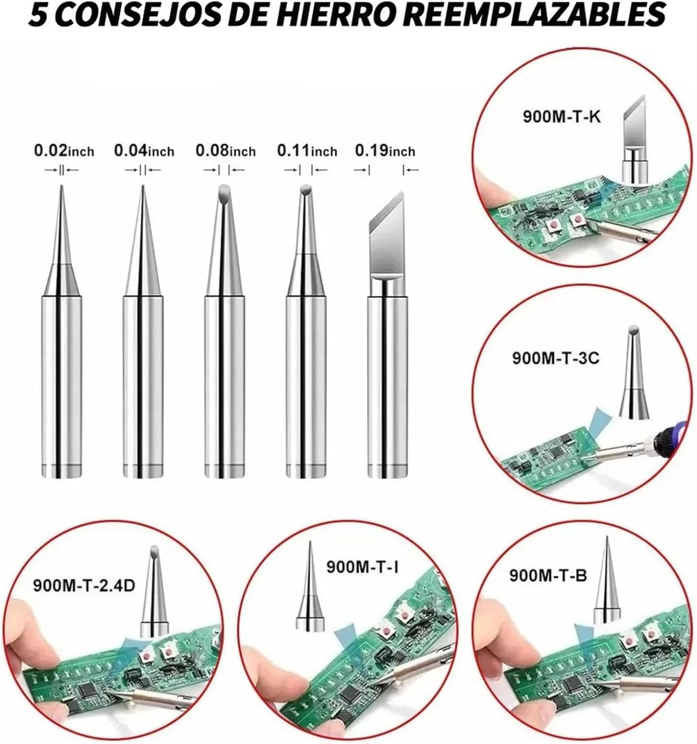 Soldering Iron Kit, 60W Adjustable Temperature, Soldering Station with Helping Hands, Digital Multimeter, 5 Soldering Iron Tips, Desoldering Pump, Wire Stripper, Solder Tube, Solder Wire, Tweezers image number 6