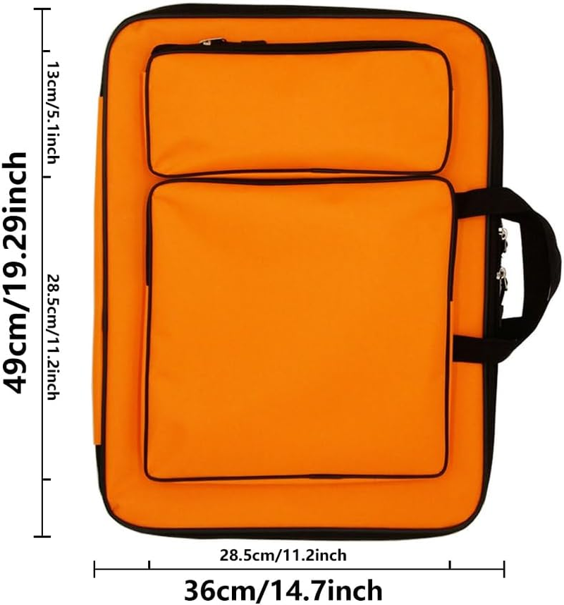 Waterproof Art Carry Case - A3 Art Portfolio for Kids & Students, Portable Drawing Board Bag, Artist Folder Tote, Sketchbook Storage with Shoulder Strap, Pink image number 6