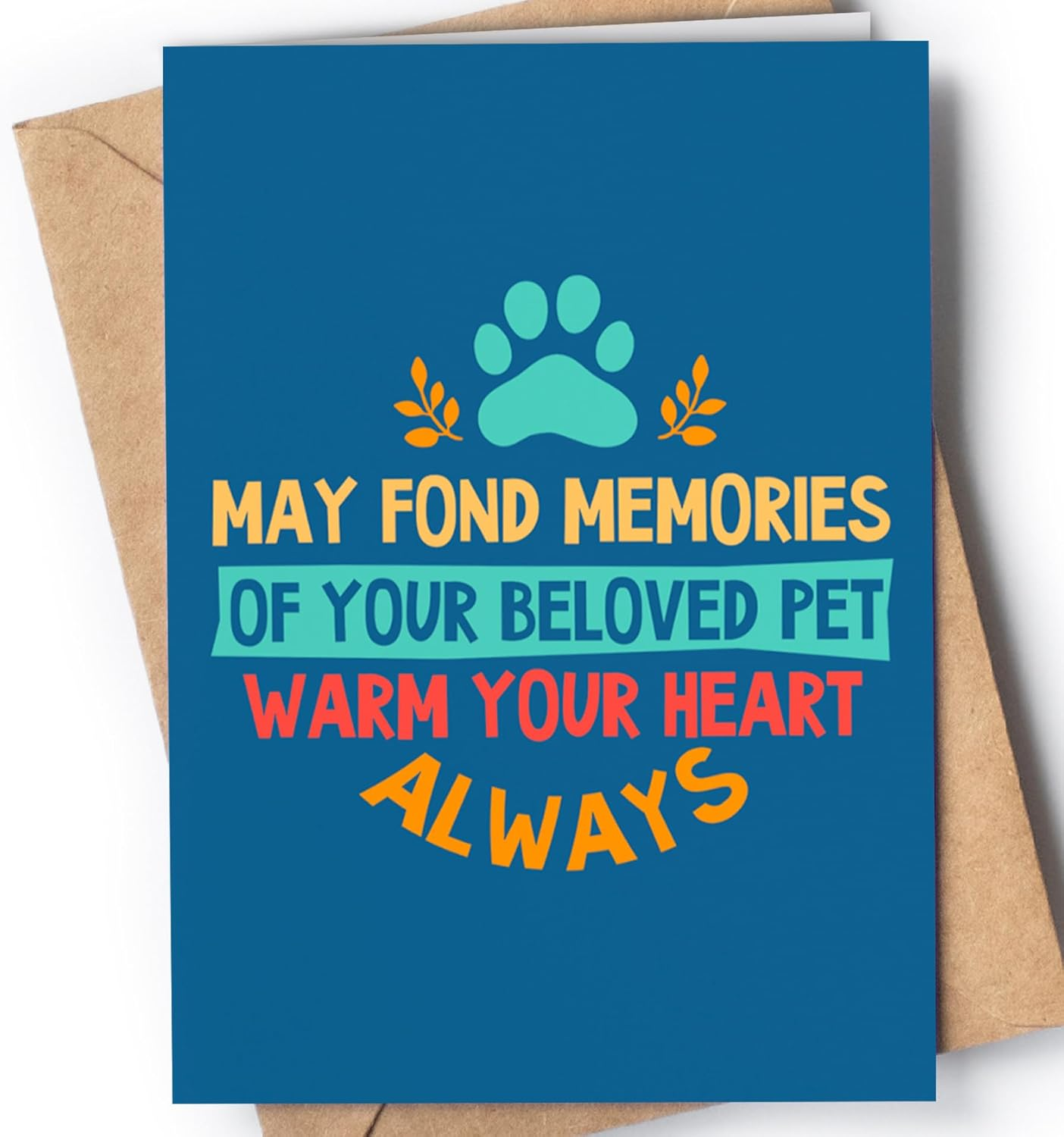 Sympathy Card for Loss of Dog with Envelope | Pet Sympathy Present for Dog'S Passing | May Fond Memories of Your Beloved Pet Warm Your Heart Always - NUM 24 image number 3