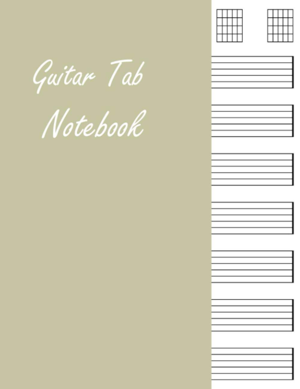 Guitar Tab Notebook: Blank Music Journal for Guitar Music Notes | Musicians, Teachers and Students - Wide Staff Tab (Composition Books - Music Manuscript Paper) image number 1