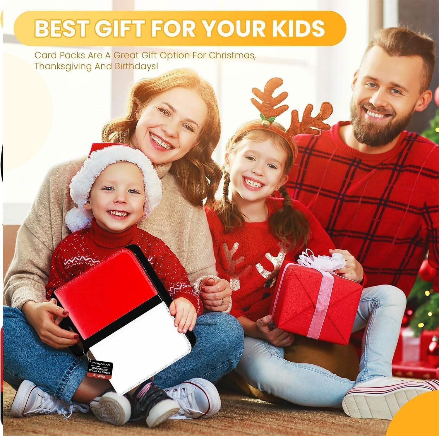 Trading Card Binder, 900 Pockets Card Binder, 9-Poccket Sided Pocket Sports Collectible Trading Card Albums with 50 Removable Sleeves for Basketball Baseball Football Playing TCG Card