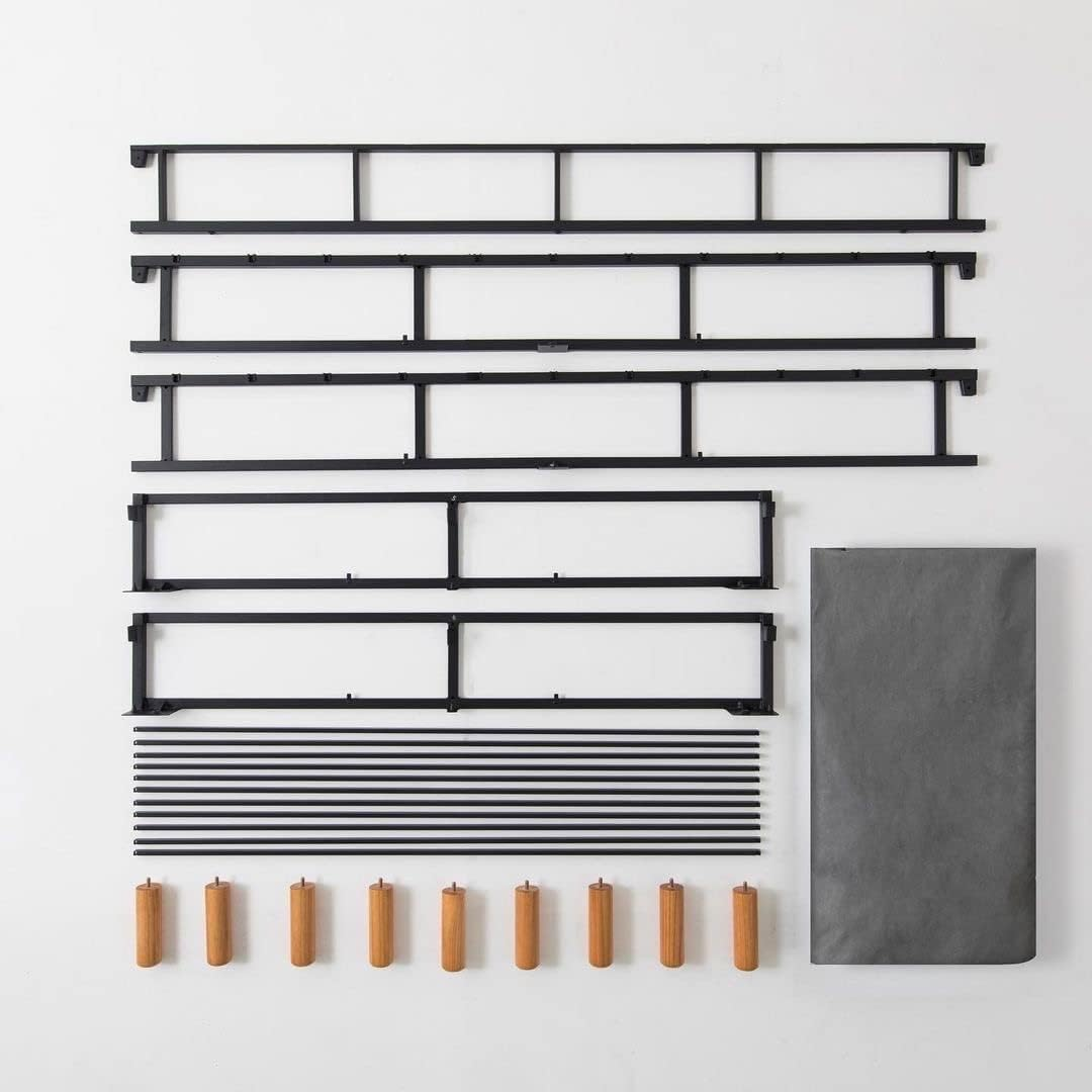 Zinus Queen Bed Base Ensemble 40Cm, Good Design Award Winner, Grey Fabric Quick Snap Mattress Foundation Metal Steel Frame