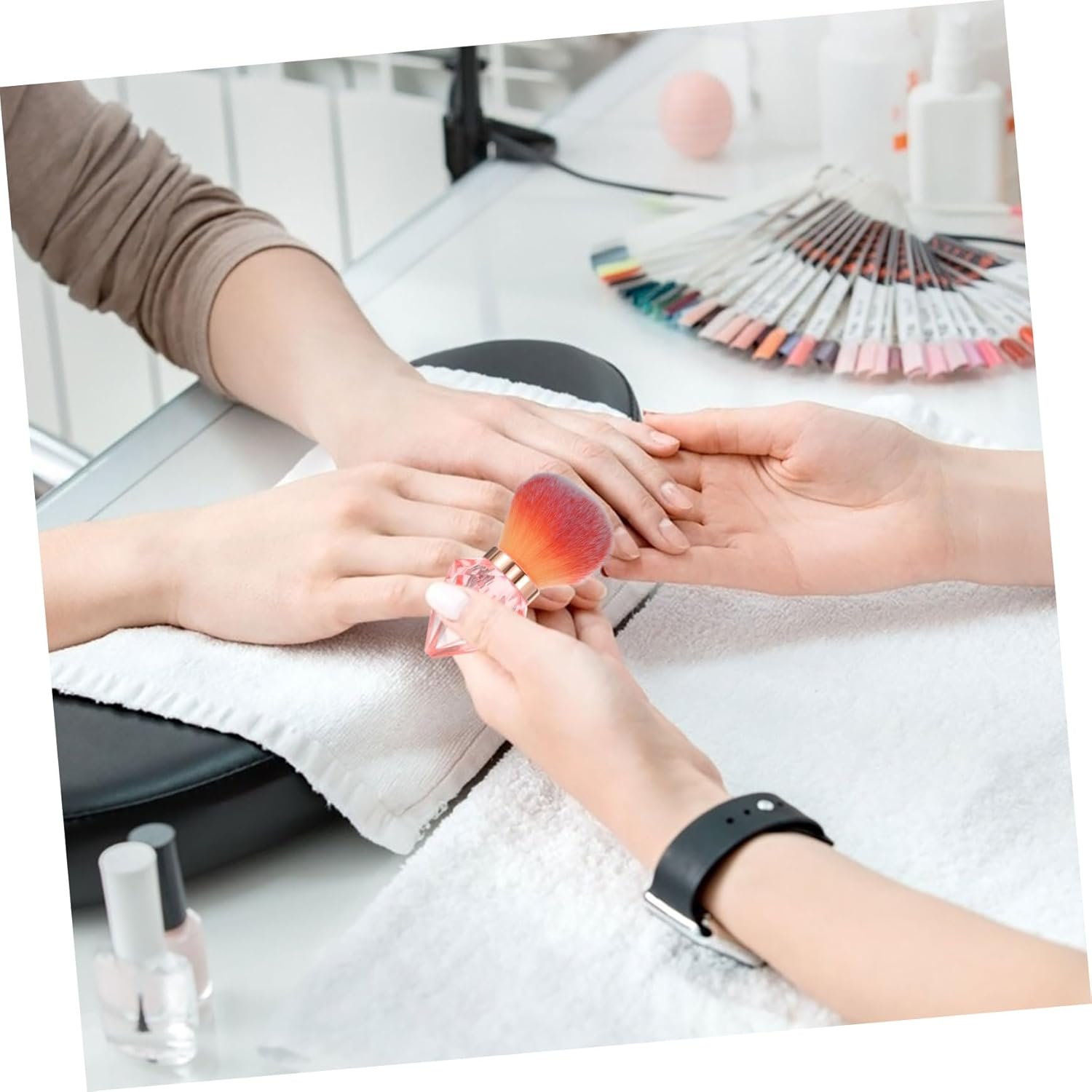 Minkissy Nail Dust Brush Soft Bristles for Nail Art Removal Makeup Powder Applicator image number 5