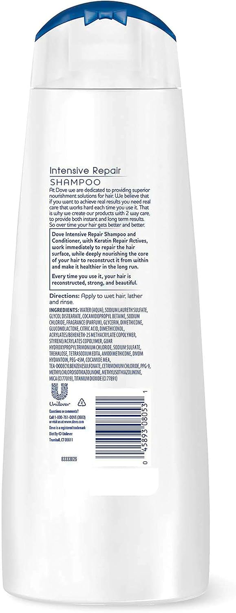 Dove Nutritive Solutions Strengthening Shampoo for Damaged Hair Intensive Repair Dry Hair Shampoo with Keratin Actives 12 Oz image number 6