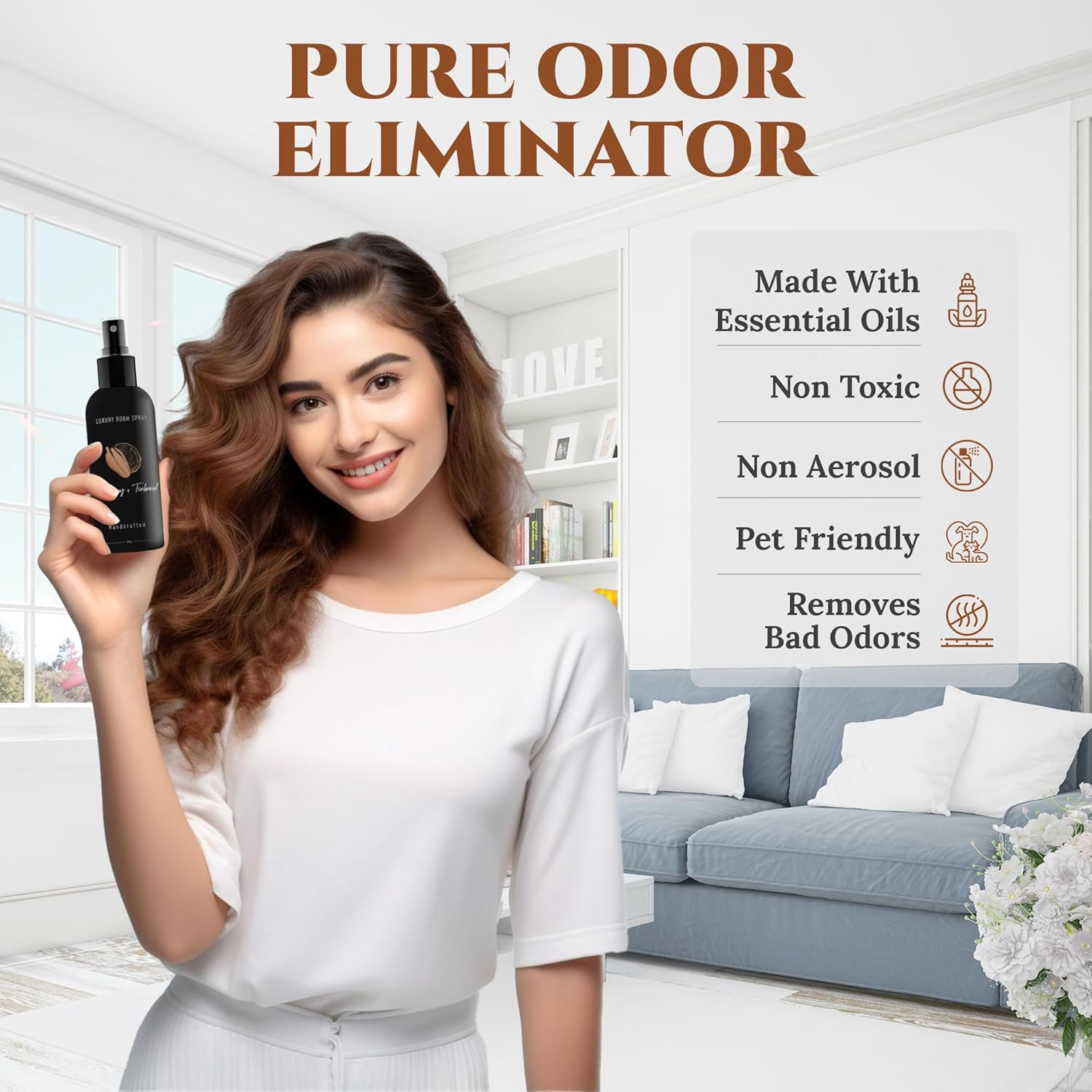 605Products - Mahogany Teakwood Air Freshener - Room Spray for Home, Bathroom, & Bedroom - Long Lasting Odor Eliminator with Essential Oils and Natural Ingredients - Home Fragrance Essential - 2 Pack image number 5