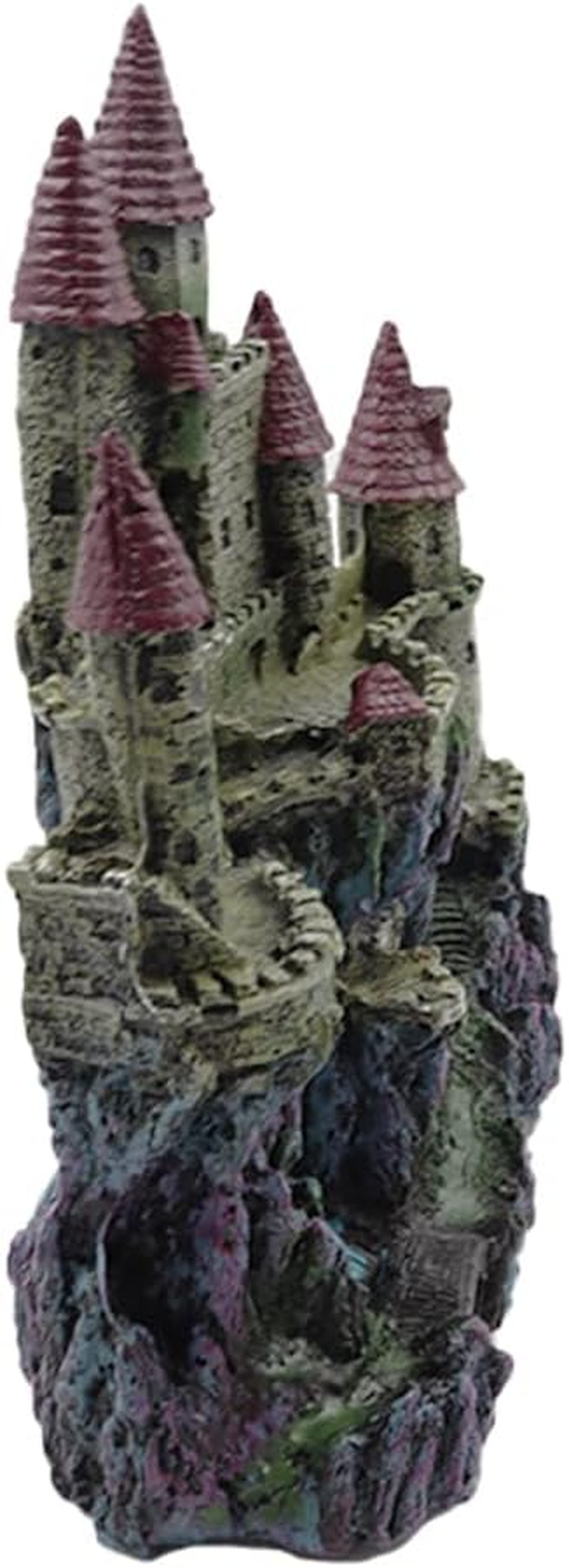 NUZAMAS Castle Aquarium Decoration Aquarium Rock Fish Tank Driftwood Castle Cave Hideouts House for Fish Tank Ornaments Home Fish Tank Decor Supplies image number 3
