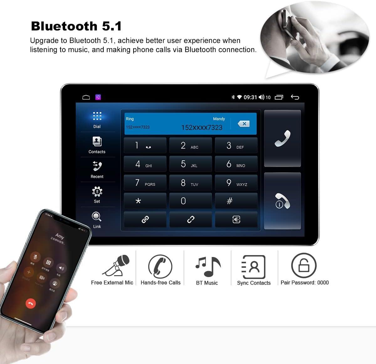 JOYING Android Car Stereo 8 Inch Double Din Android 10 Car Radio 6GB+128GB Octa Core Auto Head Unit with 1280 X 800 Full Touch Screen Support Android Auto/Bluetooth 5.1/Fast Boot/Wifi/Back-Up Camera image number 3