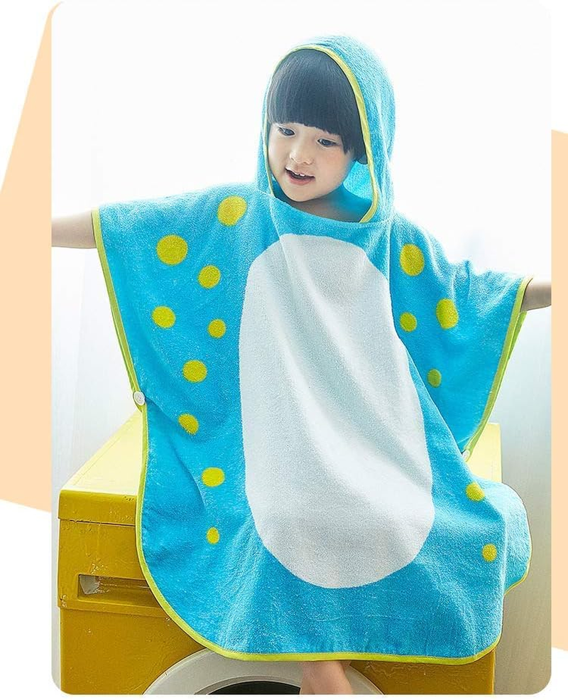 Letuwj Children Hooded Beach Bath Towel Robe 100% Cotton Dinosaur Pattern Swimming Surfing Poncho Sport Robe