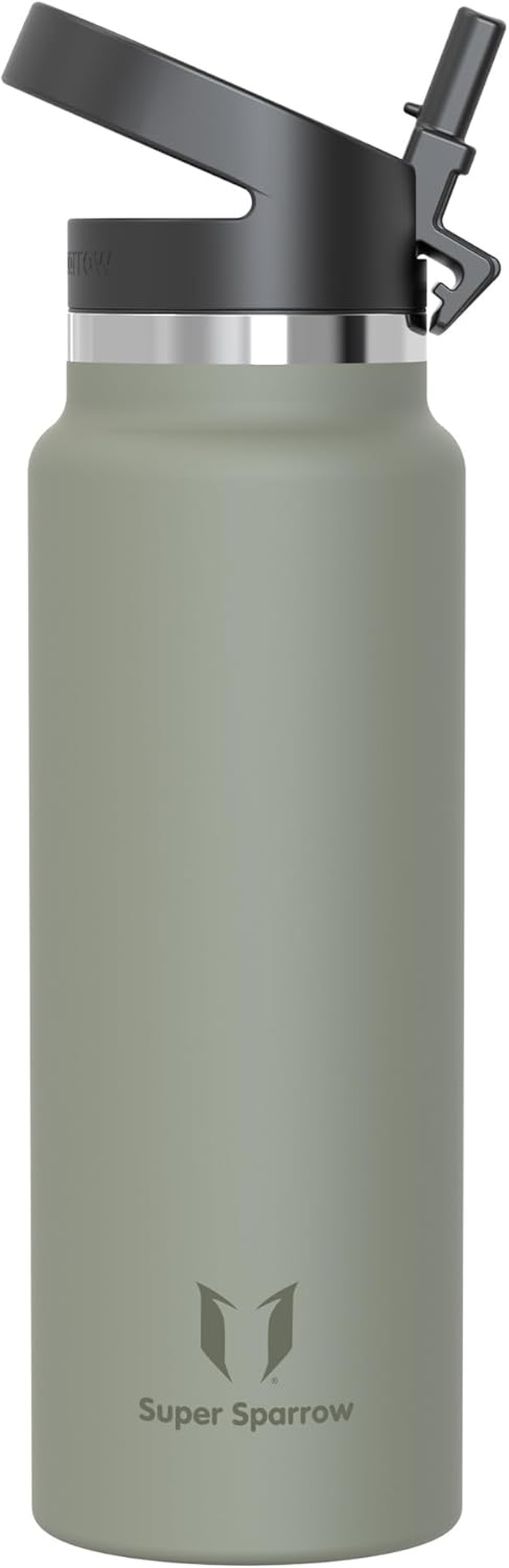 Super Sparrow Children'S Water Bottle, 500 Ml, Wide Opening Swivelsip Thermos Flask, Bpa-Free Thermos Flask, Ergonomic Drinking Bottles, Straw for Sports, Travel, School, Outdoor