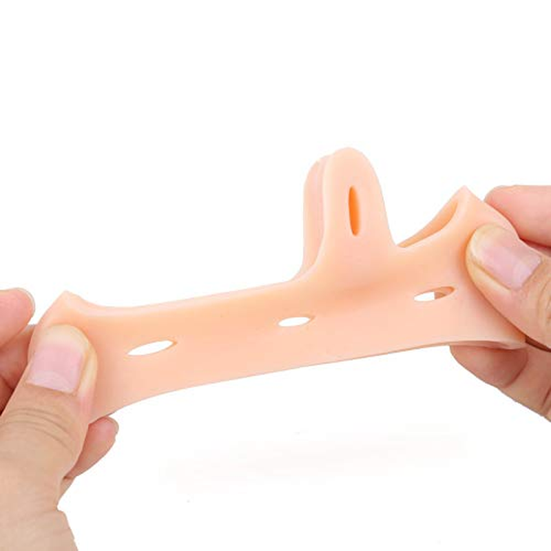 Toe Separator, Toe Spacers for Sthletes, Toe Separator Hallux Valgus, Toecorrectors, Toe Stretcher, Suitable for Bunion and Overlapping Toes Realign Crooked Toes (Skin Colour, One Size) image number 5