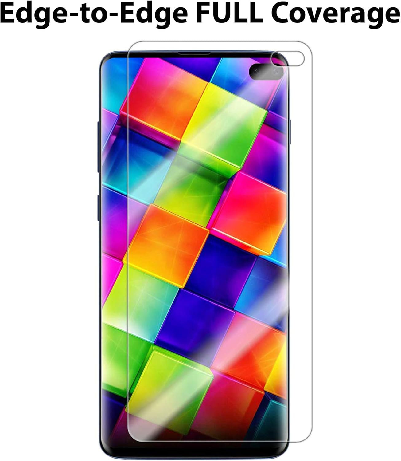 MEZON [3 Pack] Premium Hydrogel Screen Protector for Samsung Galaxy S10 5G &ndash; Full Coverage Ultra Clear Edge-To-Edge Film &ndash; Case Friendly, Shock Absorption (Galaxy S10 5G, Hydrogel)