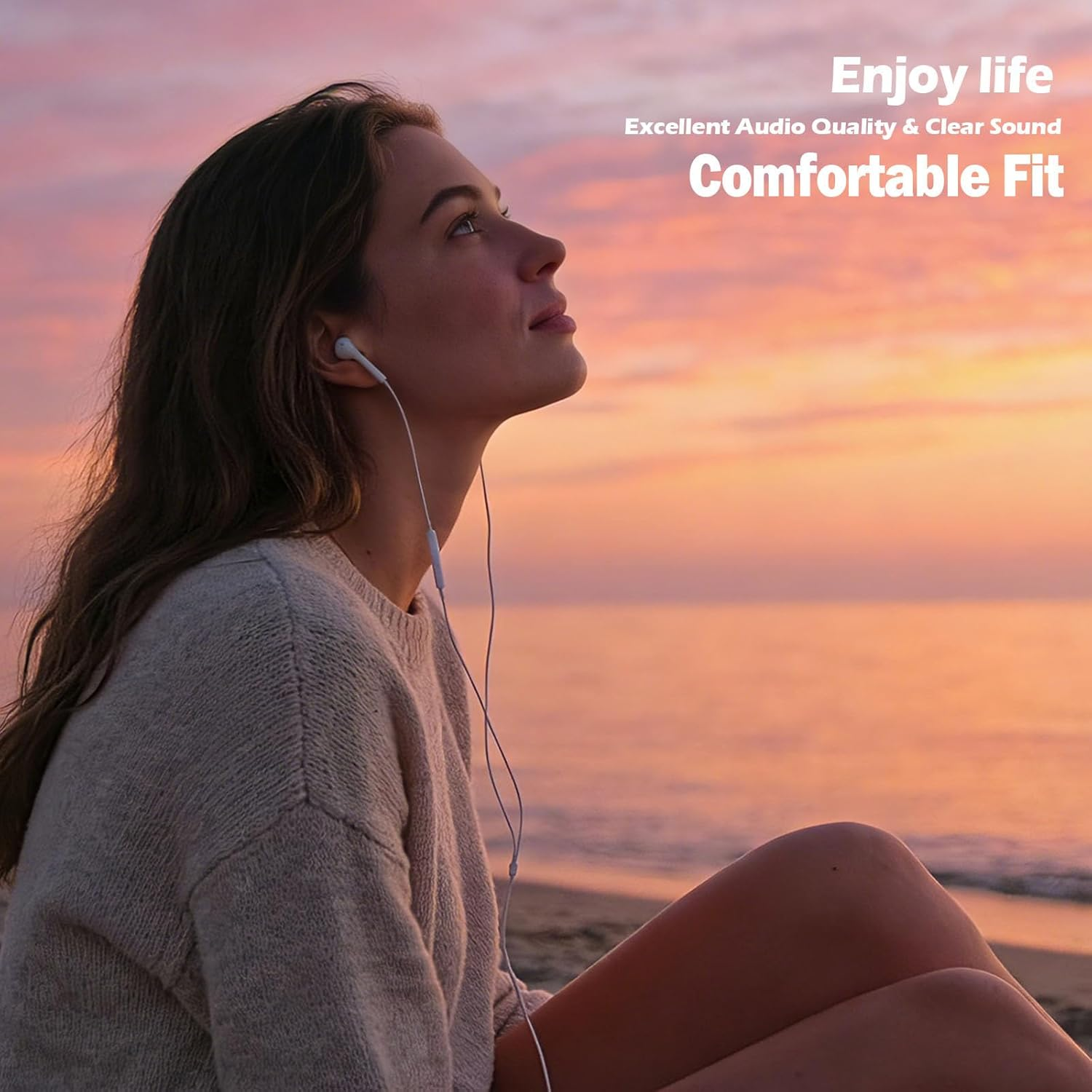 Qi Gxinr In-Ear Headphones for Iphone, Headphones with Wired Microphone and Volume Control Compatible with Iphone 14 Pro Max/13/12 Mini/Se/11/X/Xs Max/Xr/8/7 Plus image number 3