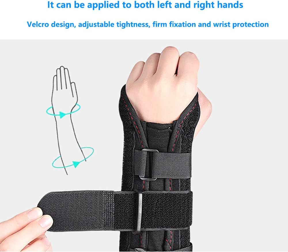 Wrist Brace for Carpal Tunnel, Adjustable Wrist Support Brace with Splints Left&Right Hand, Arm Compression Hand Support for Injuries, Wrist Pain, Sprain, Sports [Single] image number 2