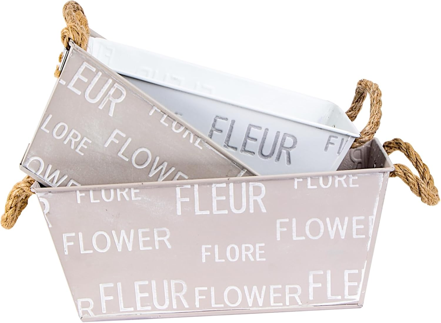 Kisangel 3Pcs Iron Flowerpot Creative Flowerpot for Gardening Plant Container Unique Design for Indoor Plants Oblong Shape for Succulent Decor Random Color image number 4