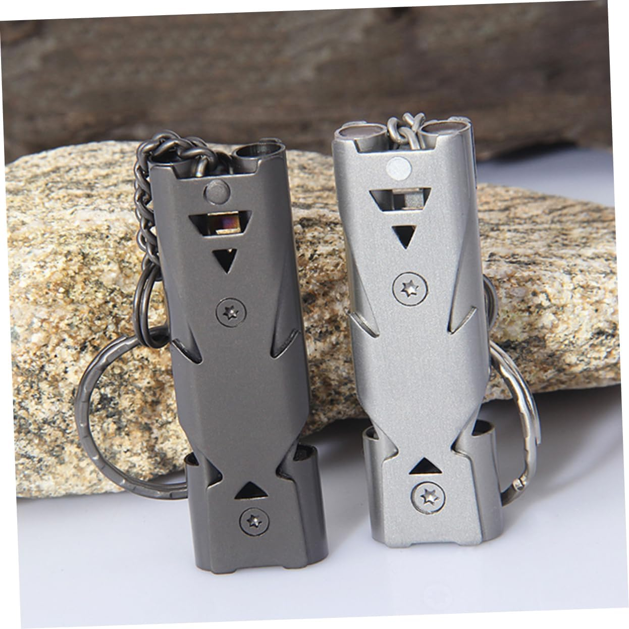 KOMBIUDA Double Tube Survival Whistle Loud Outdoor Safety for Sports and Emergency Situations image number 4