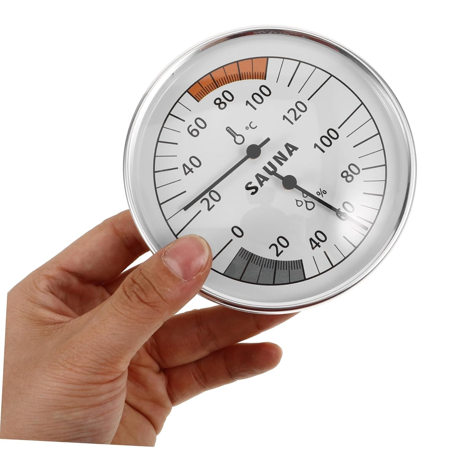 Sauna Temperature Humidity Dual-Use Indoor Hygrometer with High-Precision Sensor Wall Hanging Design for Steam Rooms and Sauna Monitoring image number 2