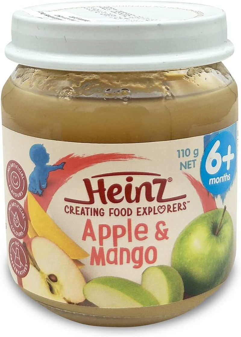 Heinz Str Apple Mango Baby Food, 110G image number 2