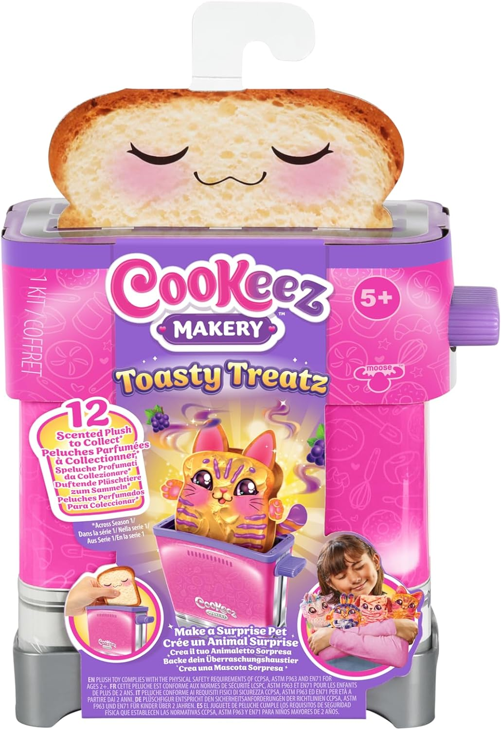 Cookeez Makery Toasty Treatz Toaster Single Pack; Make a Soft and Squishy Surprise Friend. Pop-In-Bread and See a Surprise Pop Up! image number 3