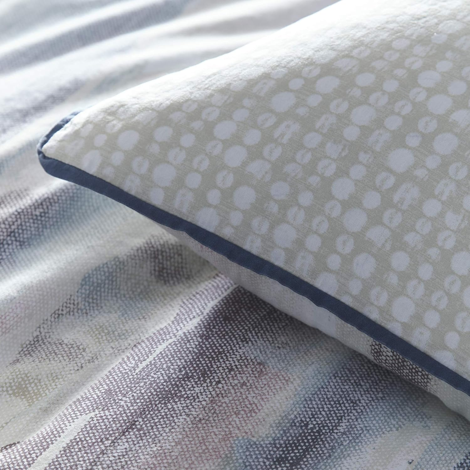 Appletree Landscape-Garment Washed Duvet Cover Set, Cotton, Seafoam, Super-King image number 3