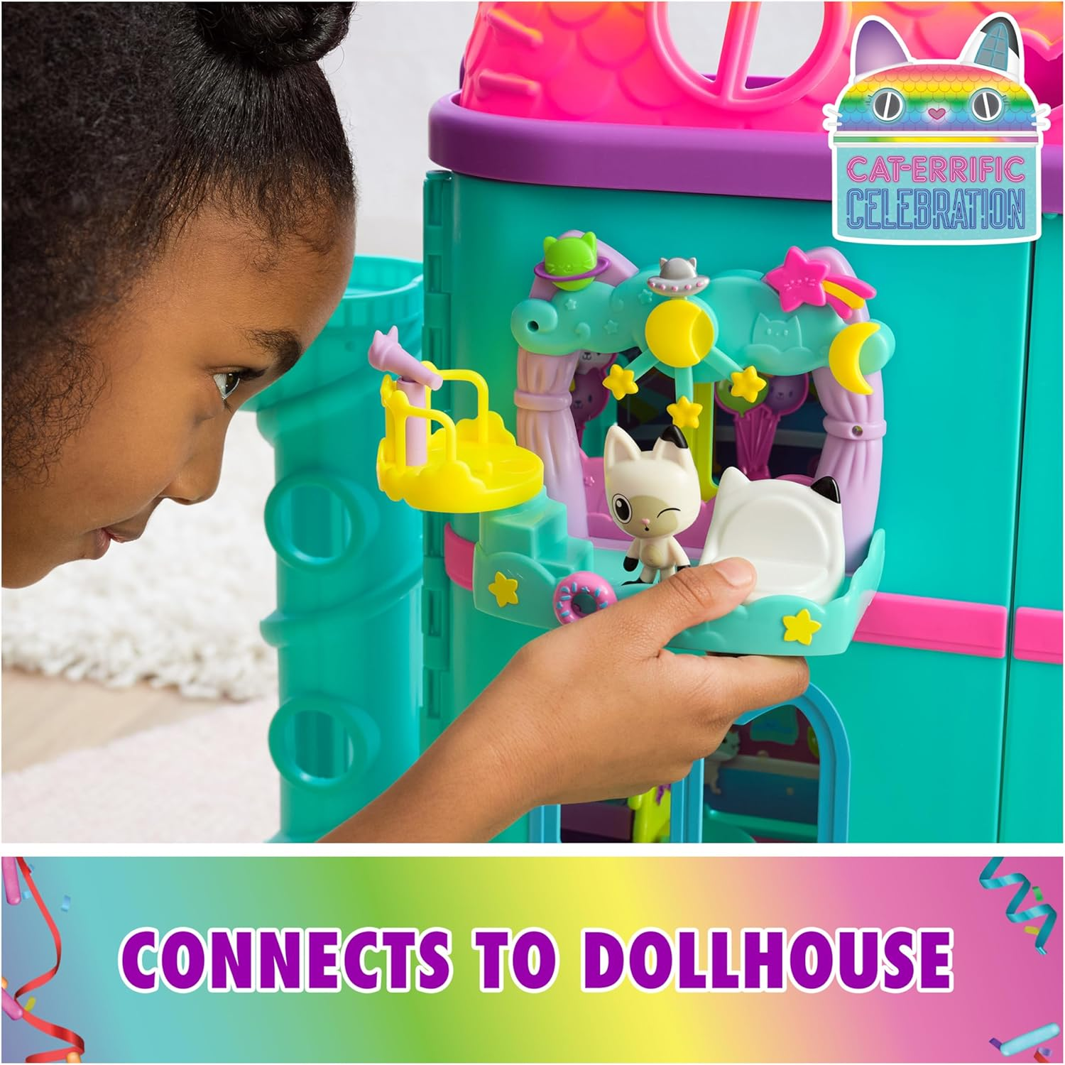 Gabby&rsquo;S Dollhouse, Pandy Paws Dreamy Balcony Playset, 8-Pieces with Toy Figures, Doll House Accessories & Sensory Play, Kids Toys for Girls & Boys 3+ image number 1