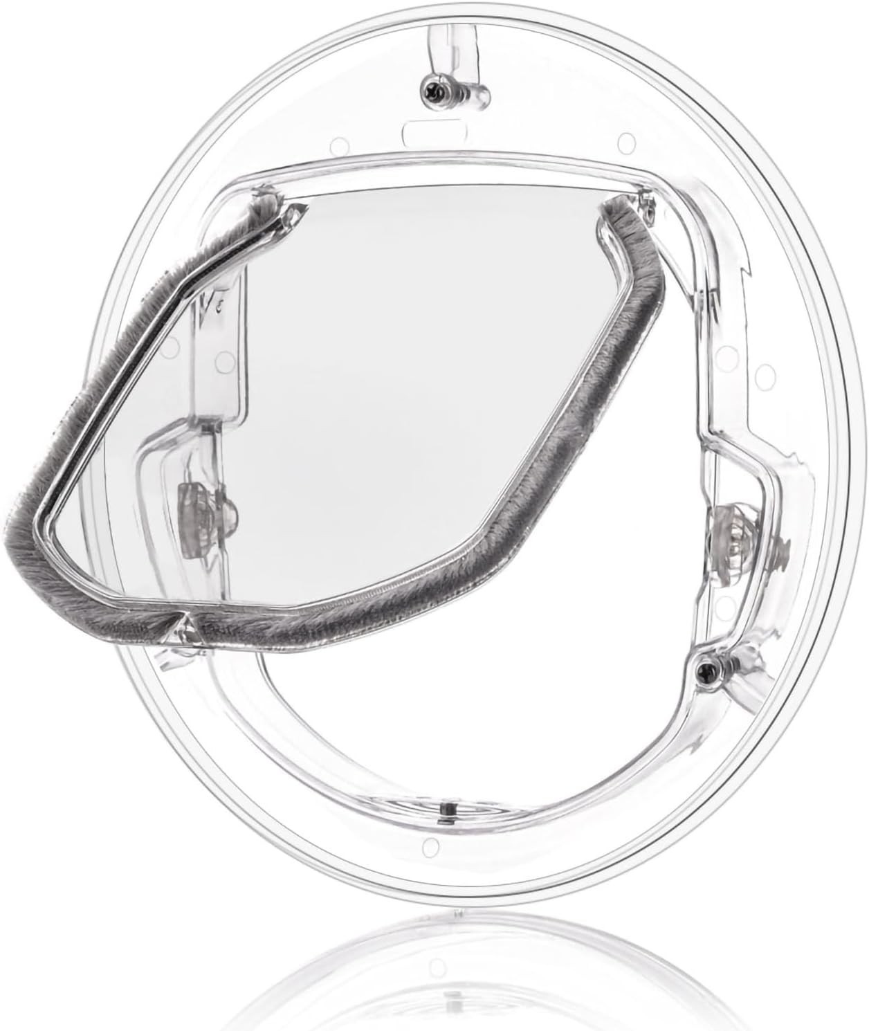 Cat Flap Door 4 Way Locking Small Pet Noise Reduction Stable Durable ABS Material for Interior Exterior Doors, Dog Window Gate round Clear Extra Large Cats Kitten Dogs Puppy Do image number 6