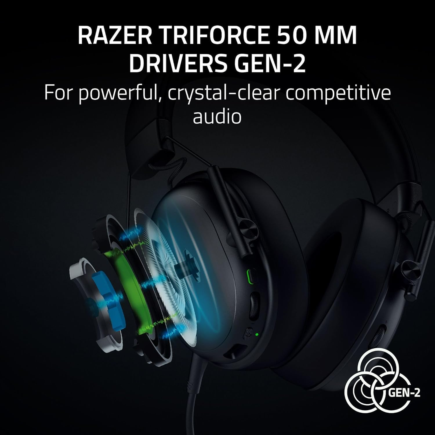 Razer Blackshark V3 X Hyperspeed - Wireless E-Sports Headset - Ultra Light 270 G - Triforce 50 Mm Driver - Removable Microphone - Surround Sound - Wireless 2.4 Ghz & Bluetooth - Pc/Mac | Black image number 6