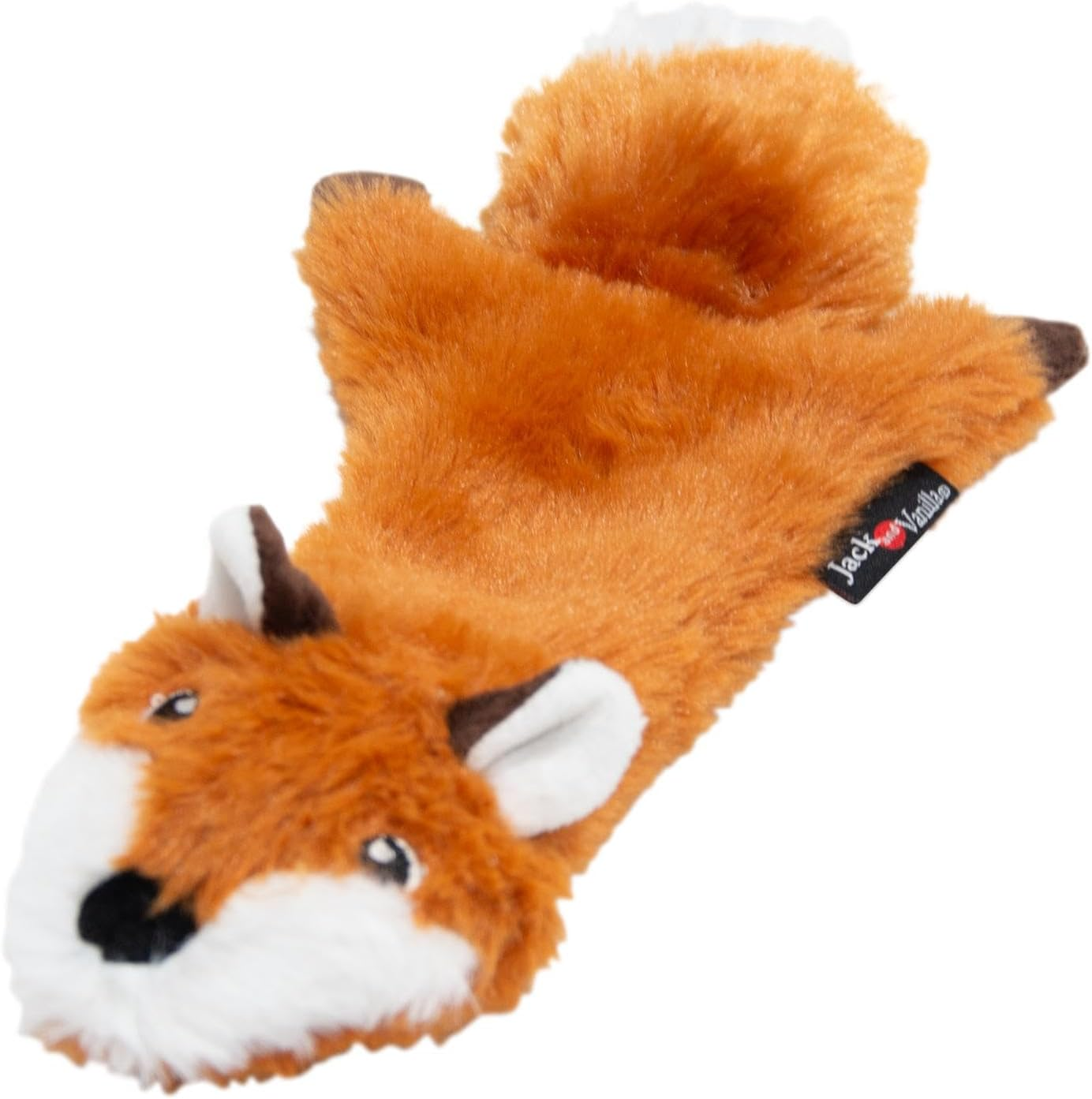 Jack and Vanilla, Flatties Orange Fox Dog Toy, 45 Cm, Realistic Design, Sounds and Washable, Ideal for Interactive Games, Bright Colours image number 4
