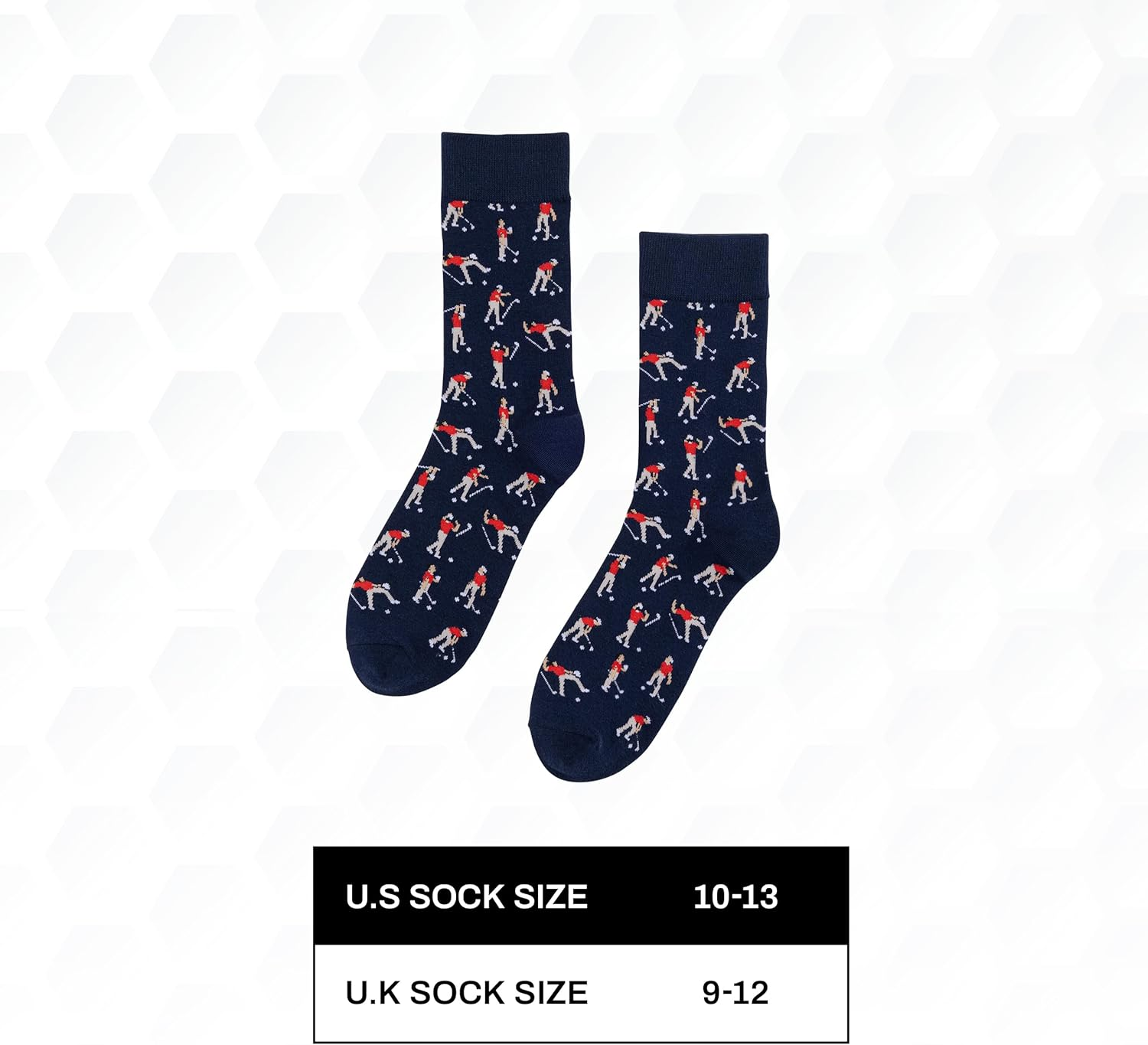 Shanker Golf Socks - Funny Angry Golfer Socks - Funny Golf Gift - 1 Pair, Blue, Size 9-12 AUS - Fun Novelty Golf Socks image number 4