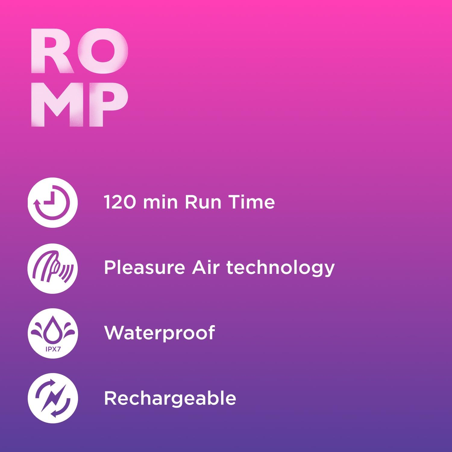 ROMP Pulse Rabbit Vibrator & Clit Sucker | Clitoral Suction Device & G Spot | G-Spot Stimulation & Clitoris Sucker with Pleasure Air Technology | Rechargeable & Waterproof | Adult Sex Toy for Women image number 3