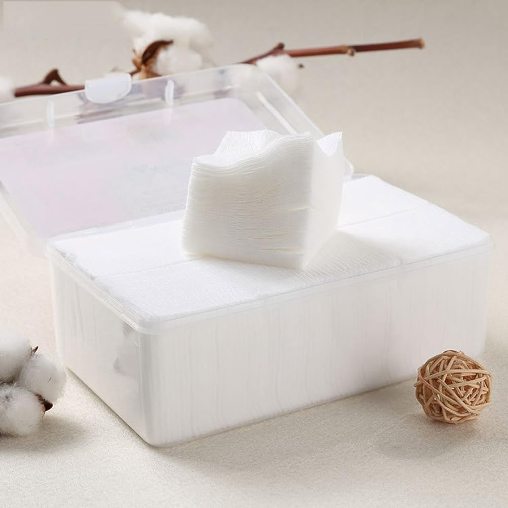 Healeved Cotton Wool Pads - 1000 Pcs Cotton Pads, Non-Fleecing, No Shed, 100% Pure Cotton Wool for Make-Up Removal, Discs Face, Nails, Manicure - Disposable Make up Remover Pads image number 6