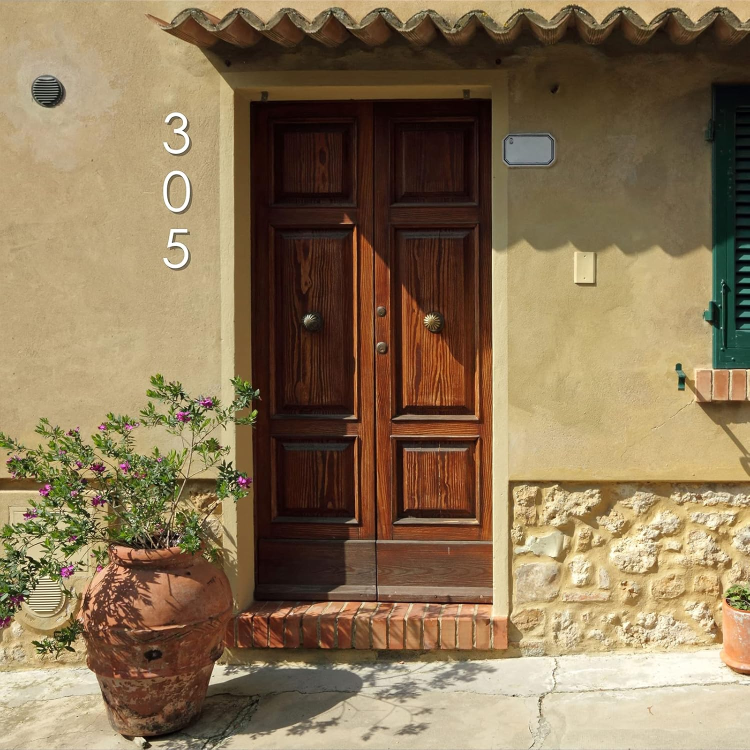 8 Inch Floating House Numbers, Address Numbers for Outside, Metal Silver Large Modern House Numbers, Door Numbers for Mount Aluminum Silver Number 4 image number 2