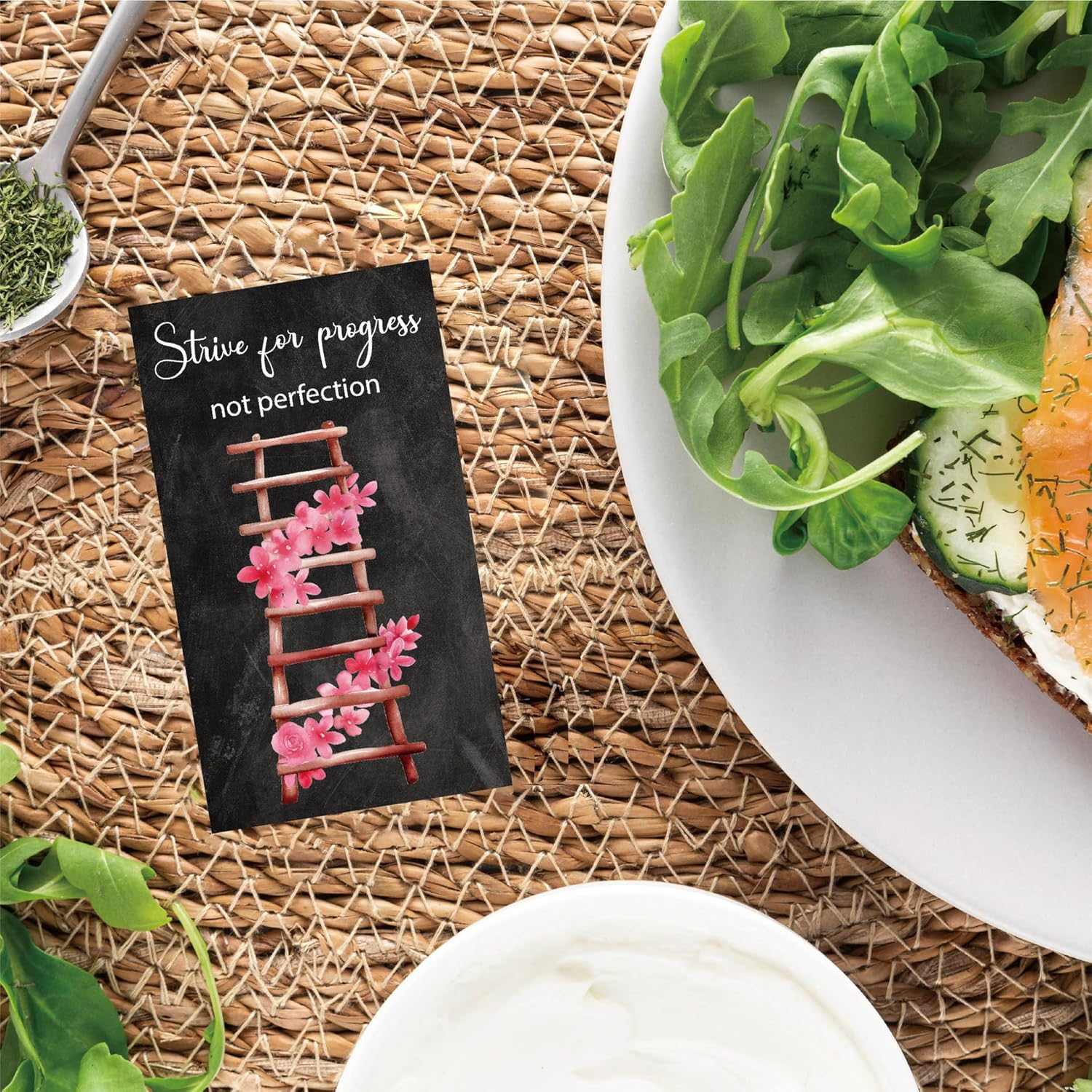 BEANPRECOY 50Pcs Assorted Inspirational Cards Motivational Kindness Mini Note Cards Positive Affirmations Cards Chalkboard Design Encouragement Mindfulness Affirmation Card with Unique-8.8X5.1Cm image number 2