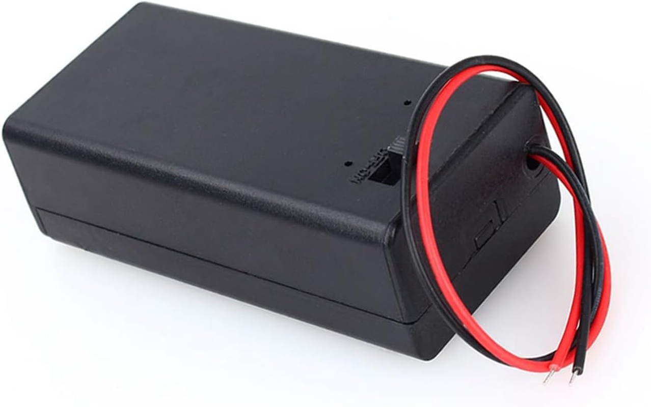 Stable with Cover Battery Box, Firm Case with 150Mm Battery Clip, for Power Supply External Power Supply 9V Household Battery image number 4